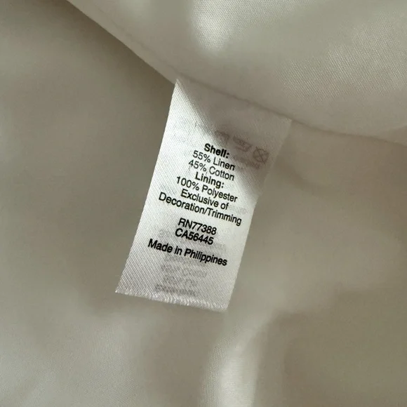 J.Crew Factory Cropped Blazer with Pom Pom Linen Cotton Blend Jacket Size M - Picture 12 of 12